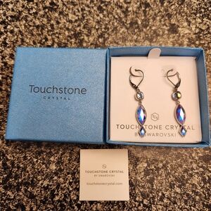 New Touchstone Crystal Crystal Aurore Boreale Ice Earrings